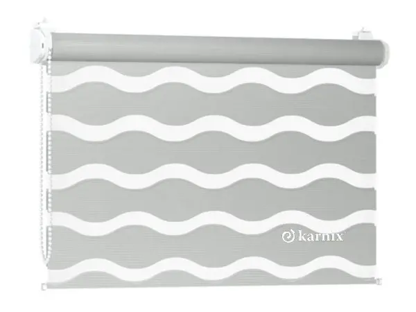 Roleta den a noc WAVE - silvery